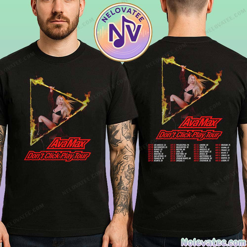 Ava Max Don’t Click Play Tour 2025 Dates List For September October And November Two Sided Print Unisex T-Shirt