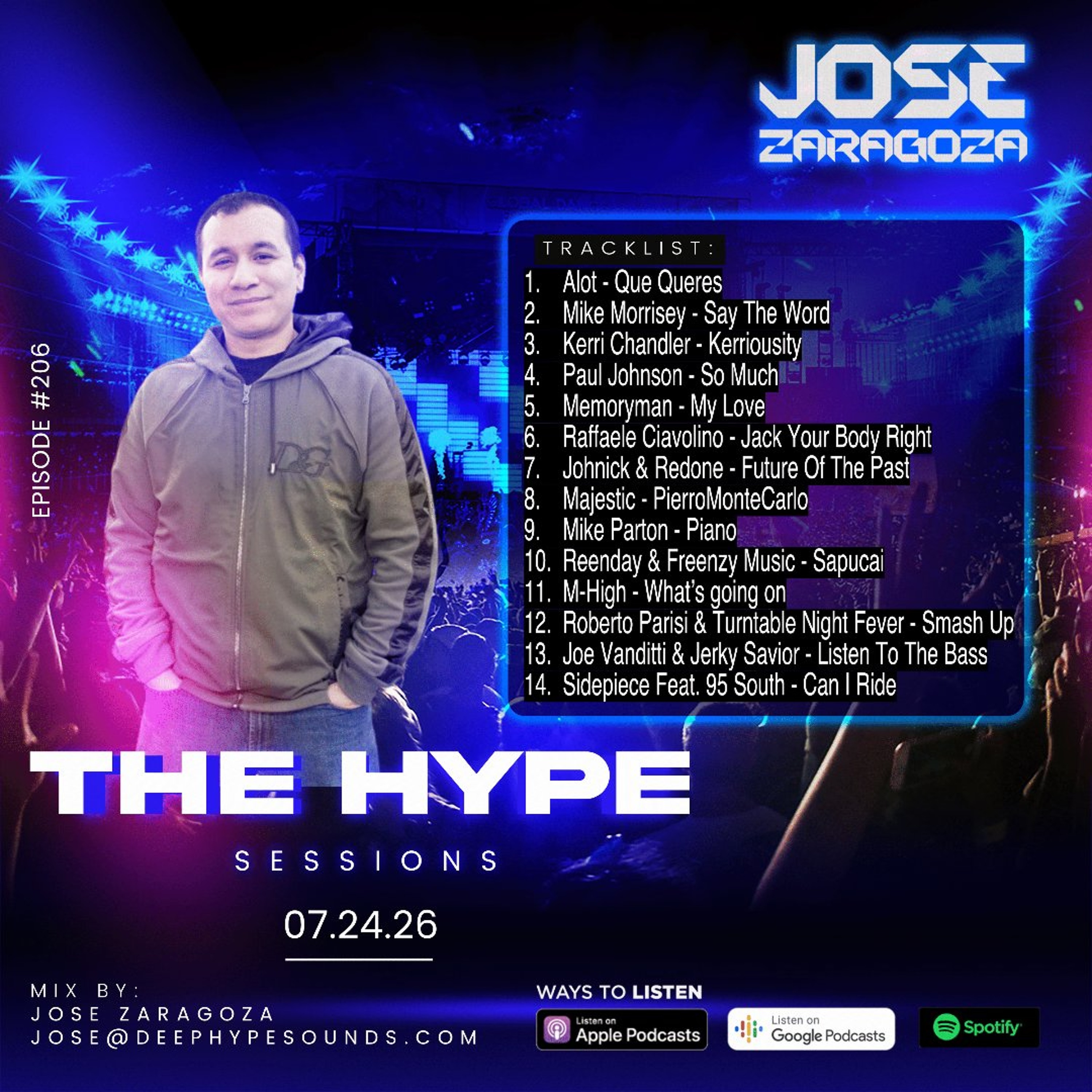 Jose Zaragoza - The Hype Sessions Volume # 206 episode artwork