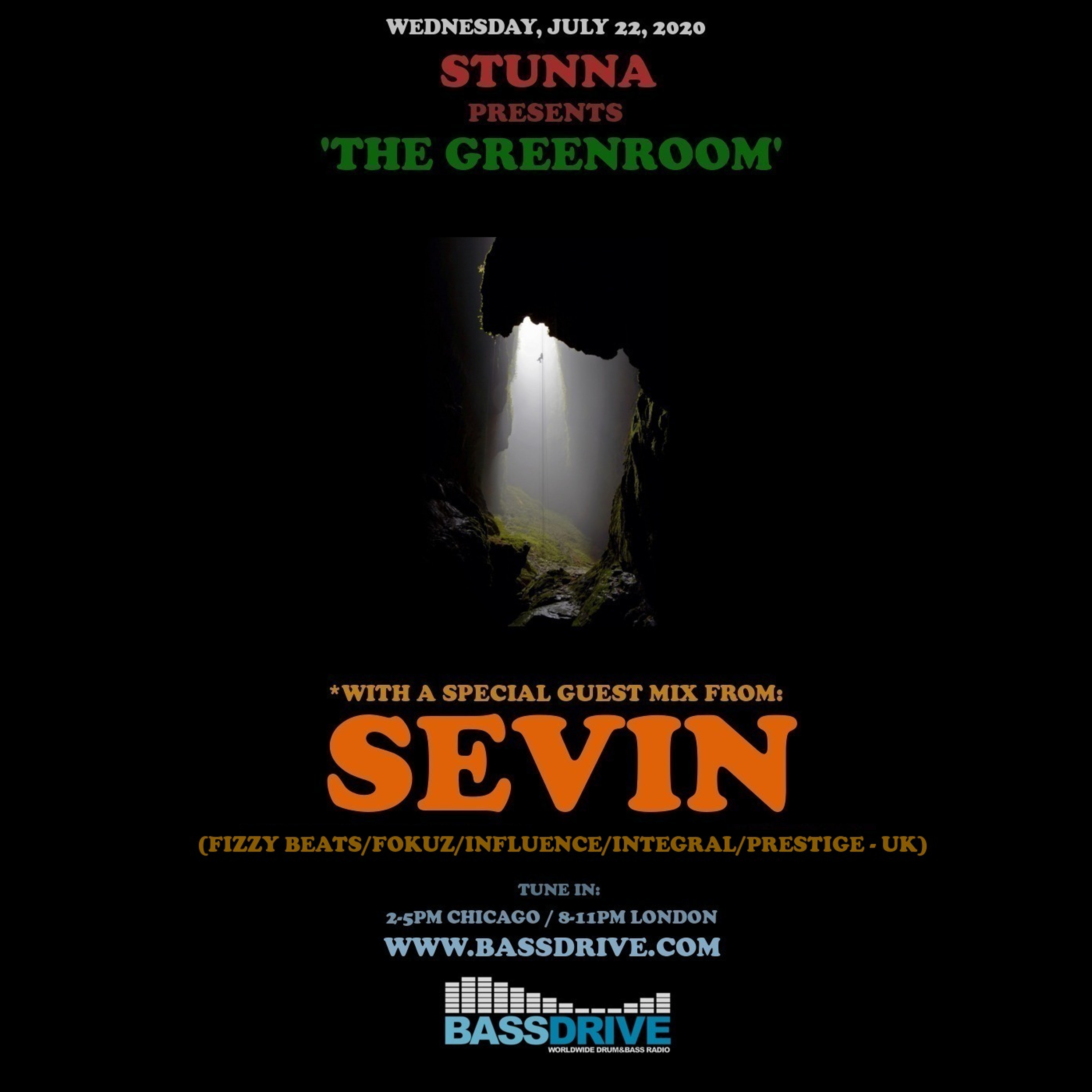 STUNNA Presents THE GREENROOM with SEVIN Guest Mix July 22 2020 episode artwork
