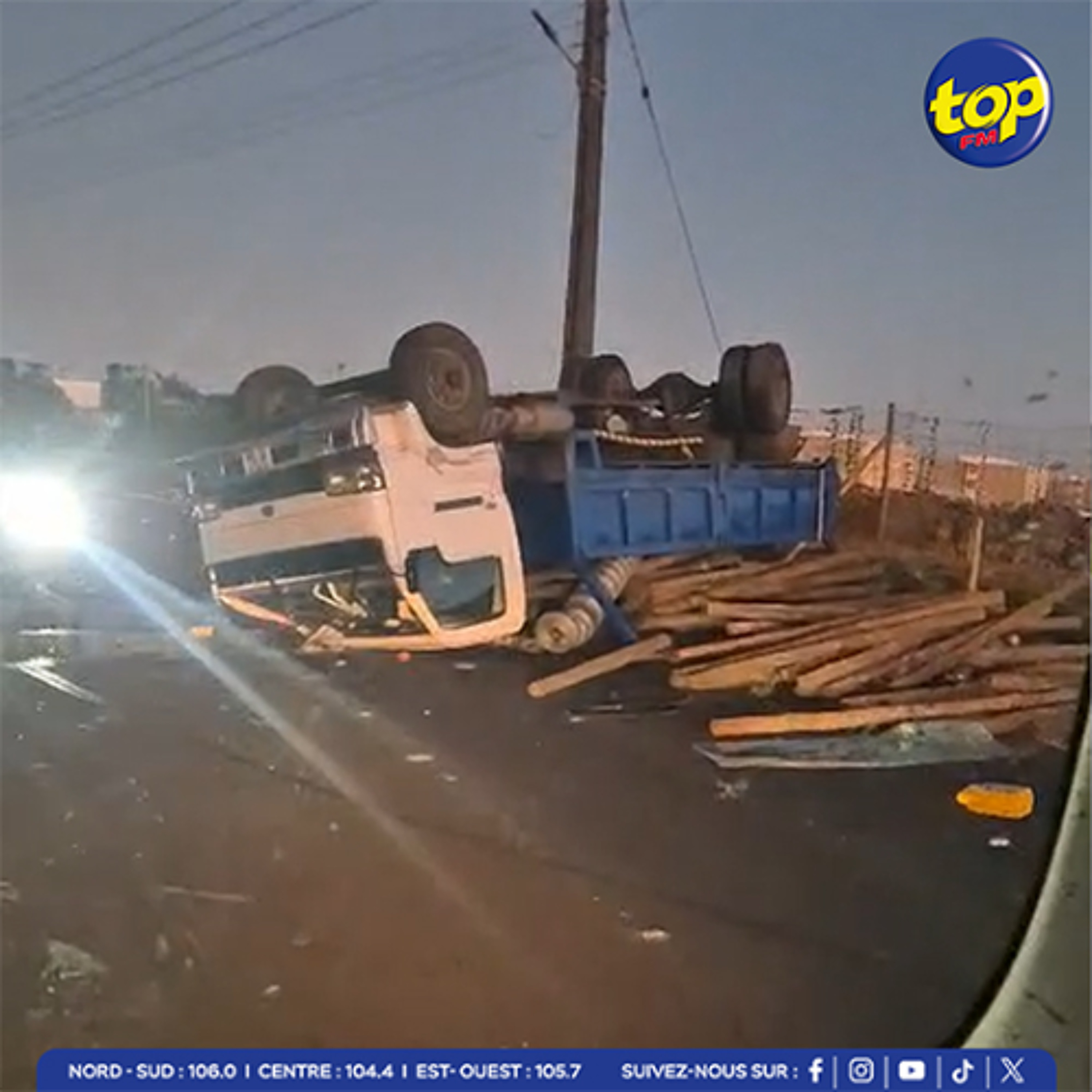 Beau Songes : Collision entre un camion et une voiture ce matin
