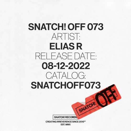 01 Elias R - With Your (Original Mix) [Snatch! Records]