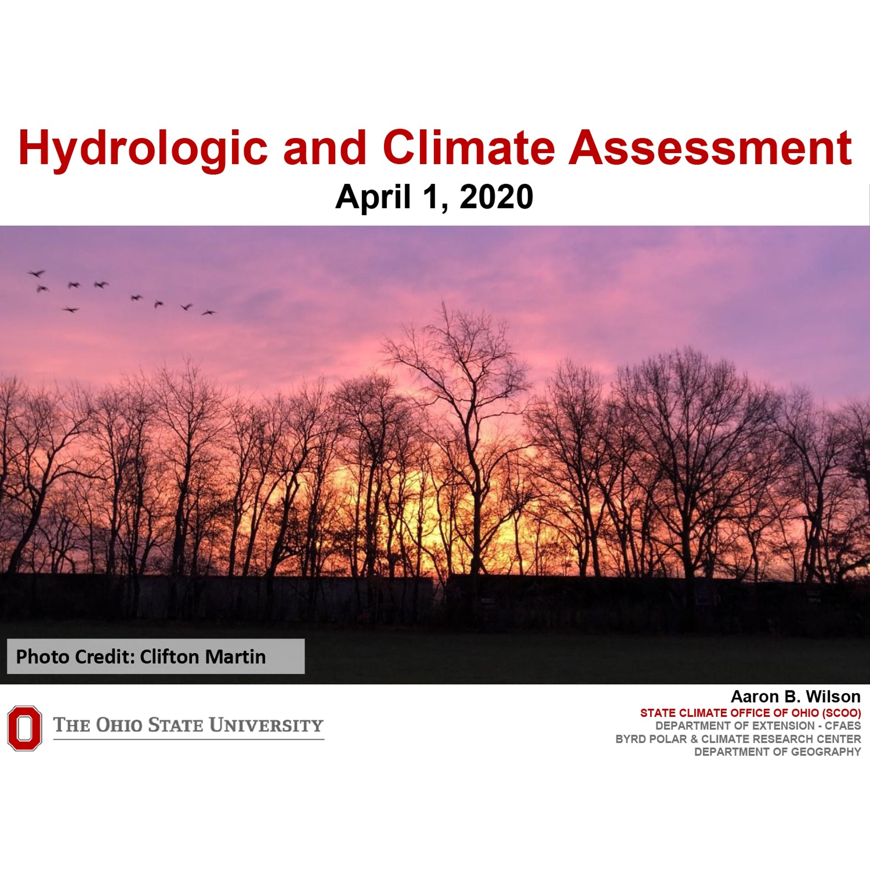 Hydrologic and Climate Report