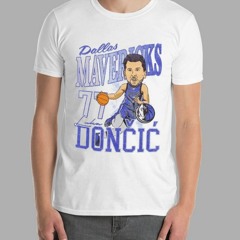 Mavericks Luka Doncic Caricature T-Shirt