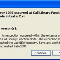 Labview Call Library Function Node 1097