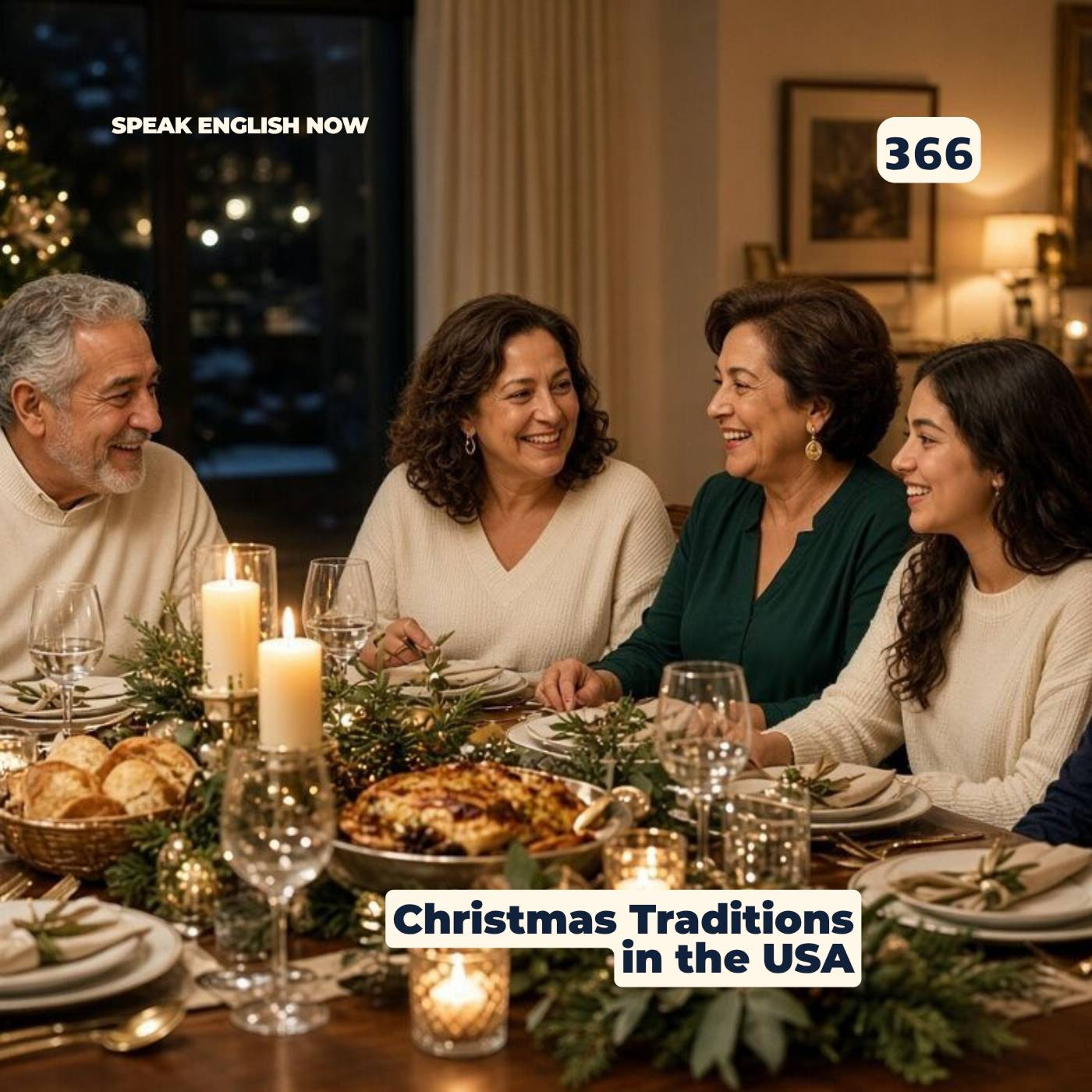 #366 Christmas Traditions in the USA 2025 episode artwork