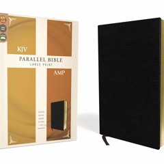 Read KJV, Amplified, Parallel Bible, Large Print, Bonded Leather, Black, Red