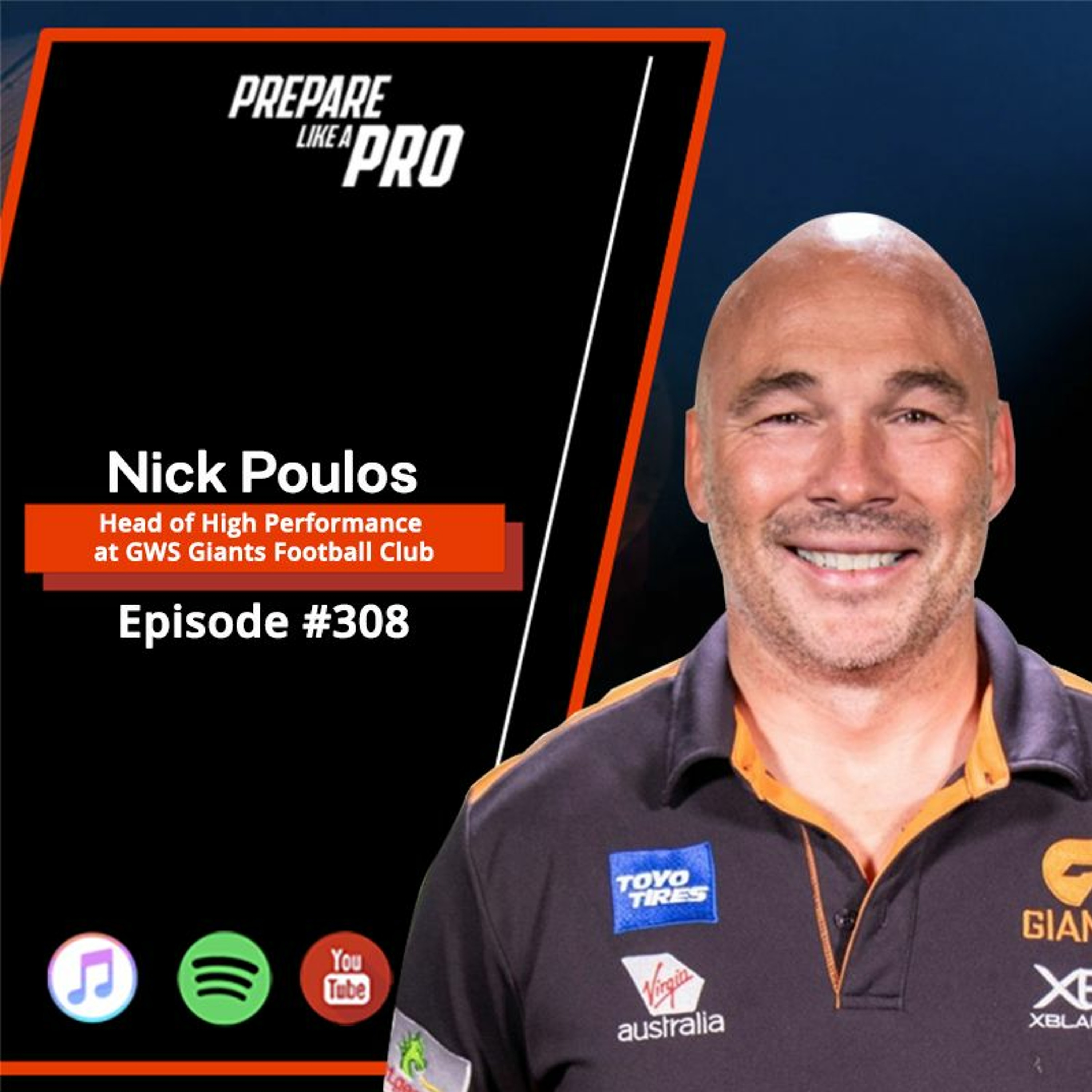 #308 - Nick Poulos, Head of High Performance at GWS Giants Football Club episode artwork