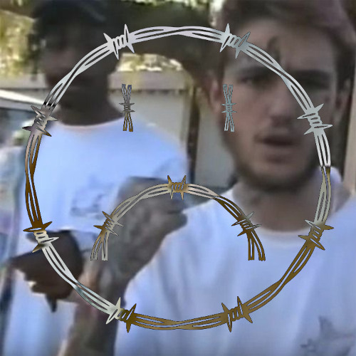 lil peep x lil tracy - white tee (barnacle boi quickflipp)