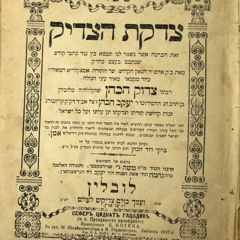 Reb Tzadok Hakohen, Who Are You - Rav Shlomo Katz