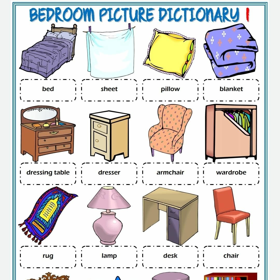 Stream Bedroom vocabulary esl picture dictionary worksheets for kids ...
