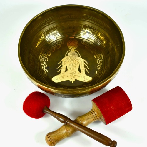 Klangschale Gravur - Sahdu Meditation - 2141 Gr. 27 Cm
