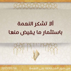 ألا تشكر النعمة باستثمار ما يفيض منها - د. محمد خير الشعال