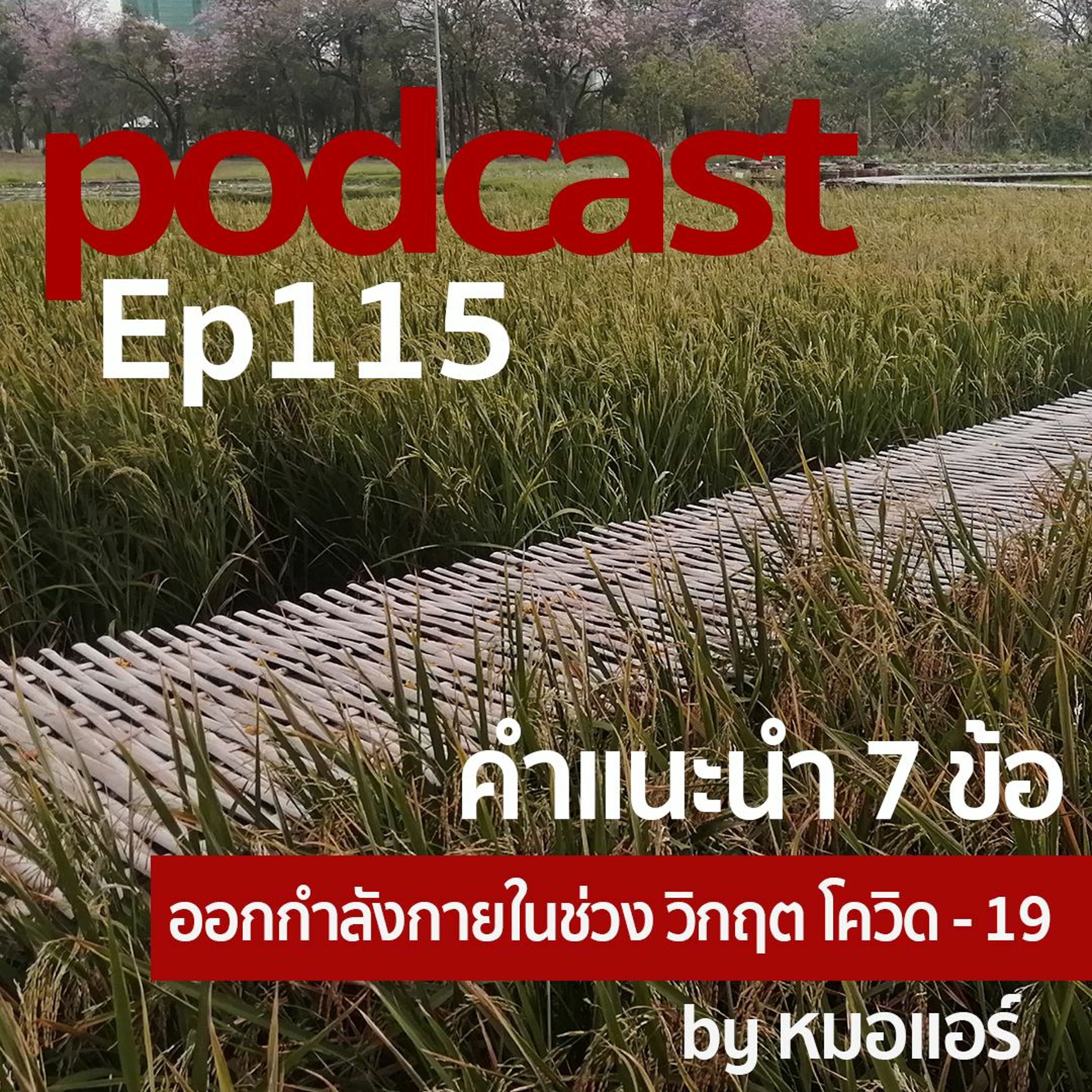 Ep 115 Podcast คำแนะนำ 7 ข้อออกกำลังกายในช่วง วิกฤต โควิด - 19 episode artwork