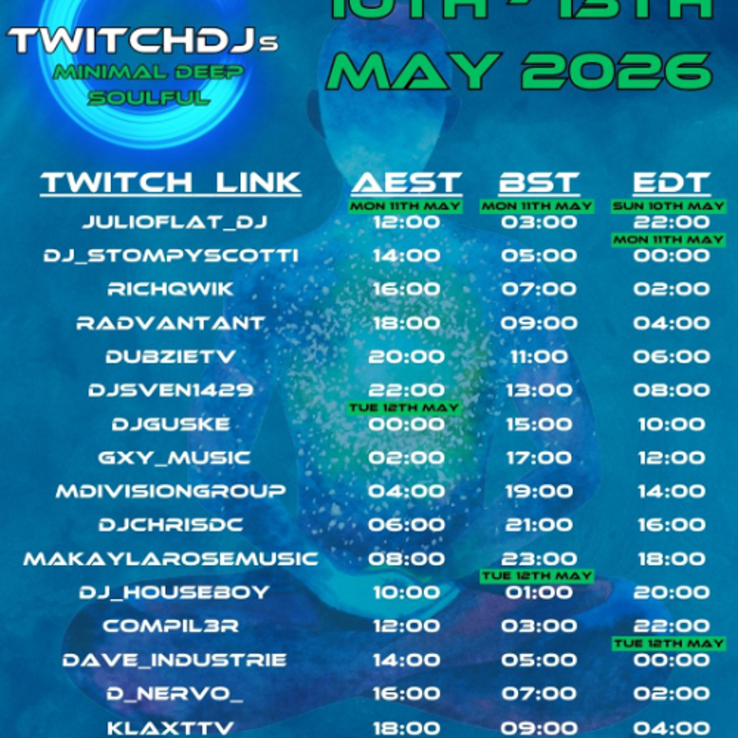 twitch djs deep house raid train