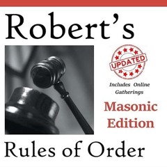 Free read✔ Robert's Rules of Order: Masonic Edition