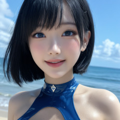 青い海ん キラキラ光る