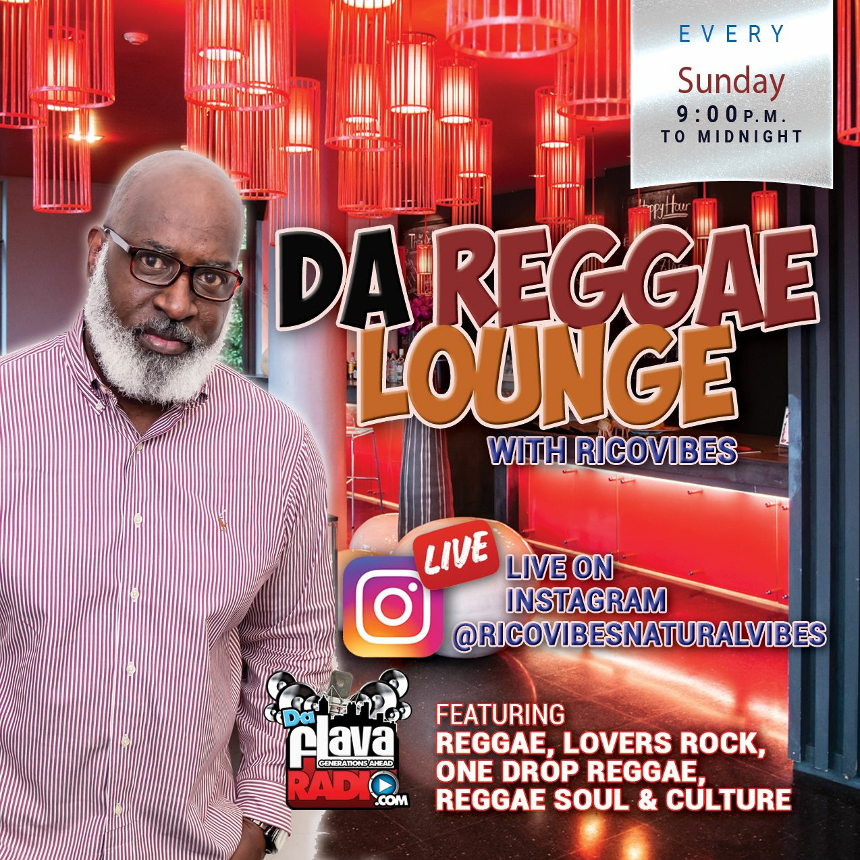 DA REGGAE LOUNGE WITH RICOVIBES SUNDAY AUGUST 16th 2020 EDITION episode artwork
