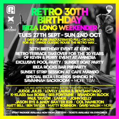 Retro 30th Birthday Ibiza Long Weekender Special Mix