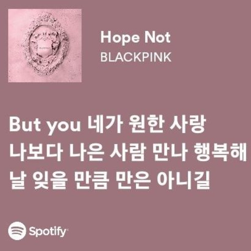 Hope Not (아니길) - BLACKPINK (Rzd Vers)