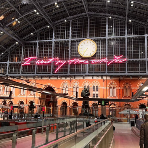 From the train station (st. pancras)