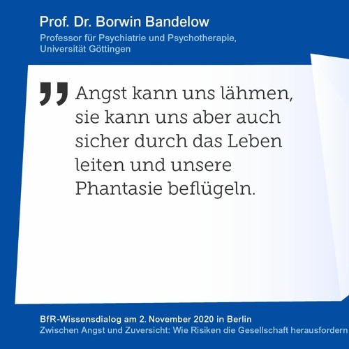 Professor Dr. Borwin Bandelow [BfR-Wissensdialog: "Zwischen Angst & Zuversicht]