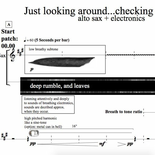 Just looking around...checking out the water (2019) for alto sax + electronics