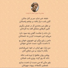 دلداده | غزل سعدی | آواز محمدرضا شجریان