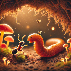 pov: you are a little ant and you become friends with a huge worm underground