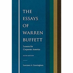 [PDF] ✔️ Download The Essays of Warren Buffett Lessons for Corporate America  Fifth Edition