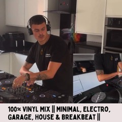 100% Vinyl Mix || Minimal, Electro, Garage, House & Breakbeat || Watch on Youtube ||