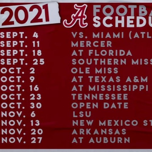 Alabama Football Schedule 2021 2020 Football Schedule Wde Jan 02 