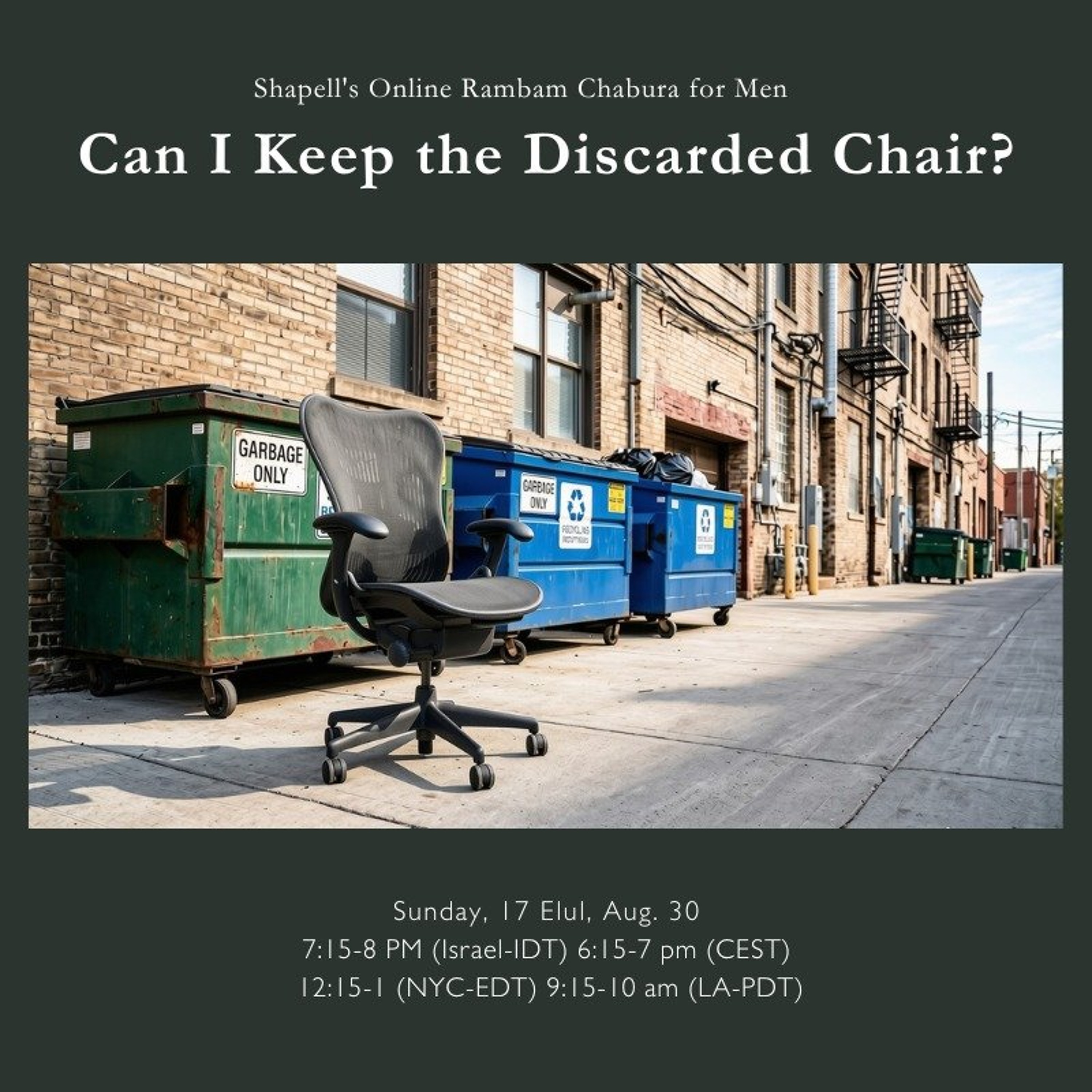 Rabbi Kwass - Rambam Chabura: Can I Keep the Discarded Chair episode artwork