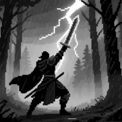 Rising high my sword