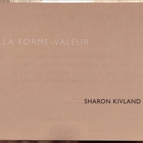 Sharon Kivland introducing The Value-Form