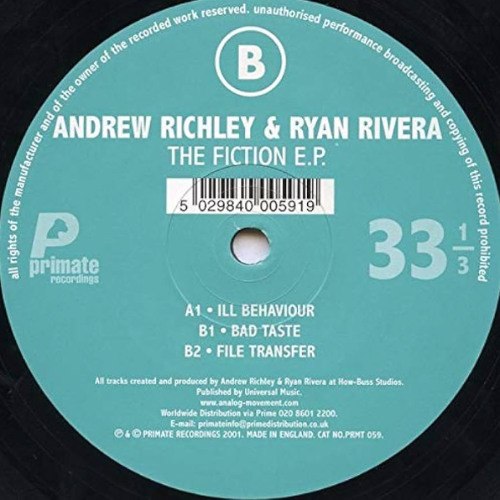 A1 Ill Behaviour - Andrew Richley & Ryan Riviera The Fiction EP