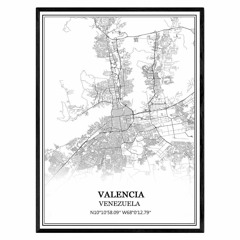 READ [PDF] TANOKCRS Valencia Venezuela Map Wall Art Canvas Print Poster Artwork