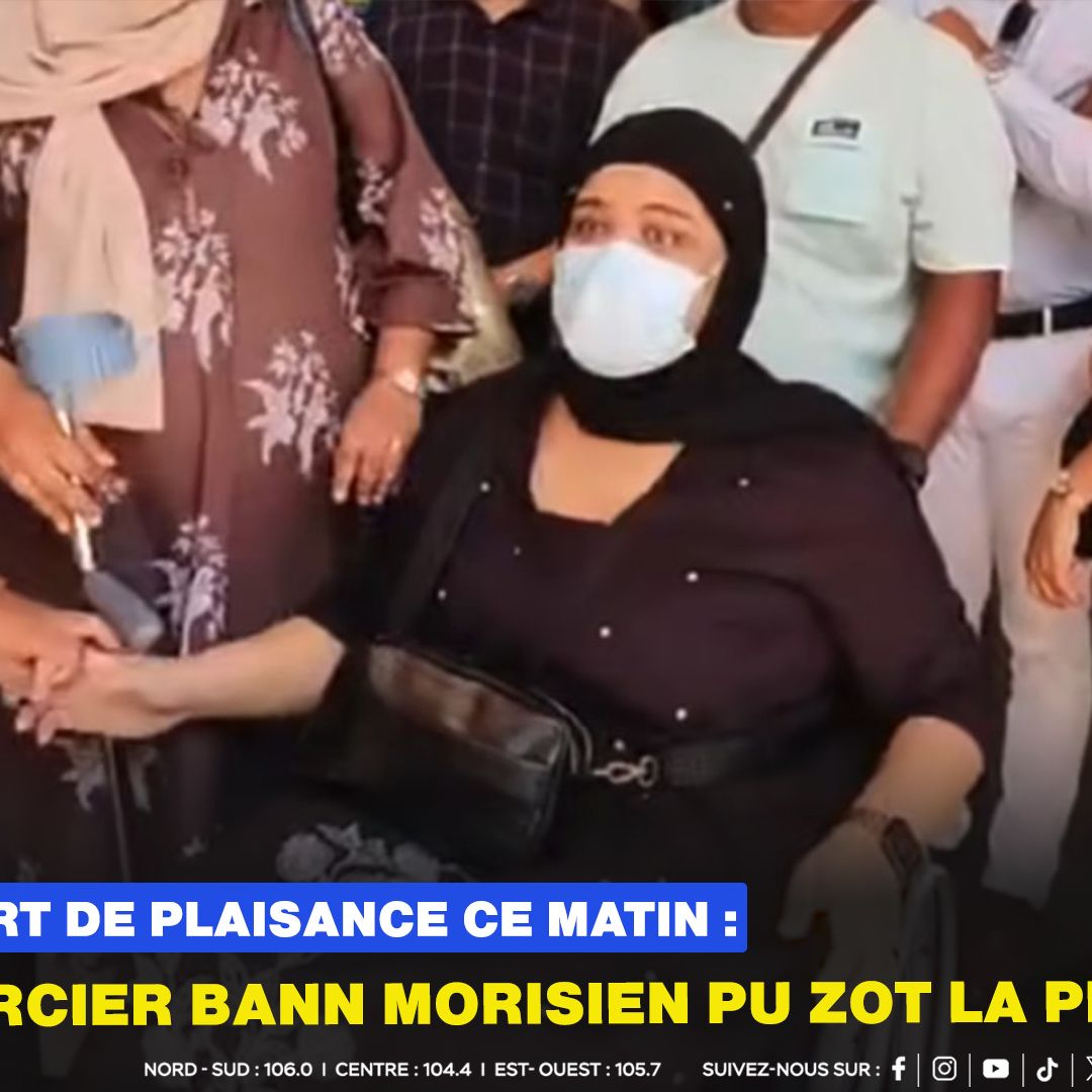 À l'aéroport de Plaisance ce matin : “Mo remercier bann Morisien pu zot la priere”
