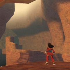 tense plain antechamber before the verdant red sandstone cavern