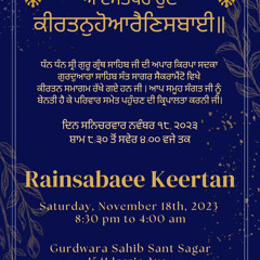 Bhai Gurjaap Singh (Sac) - November Sacramento Rainsabai 2023