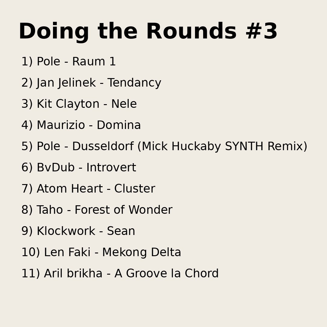 Doing the Rounds #3