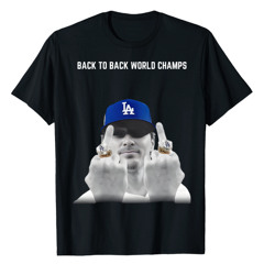 Kike Hernandez Back to Back World Series Champs 2025 Middle Finger Shirt