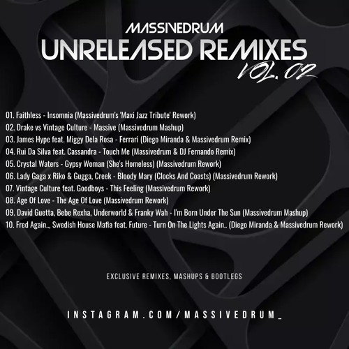 Massivedrum Unreleased Remixes Volume 2 PREVIEW