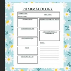 DOWNLOAD EPUB 💜 NURSING PHARMACOLOGY BLANK MEDICATION TEMPLATE NOTEBOOK: PERFECT BLA