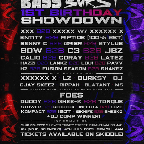bassburst X noise complaint showdown comp- KGL