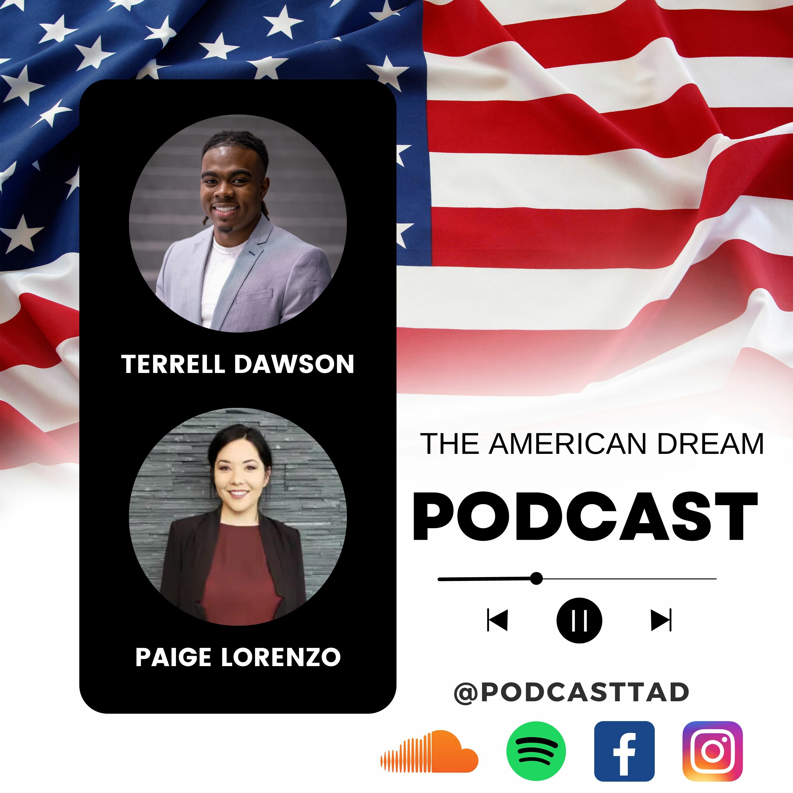 THE AMERICAN DREAM PODCAST - SEASON 3 - TERRELL DAWSON AND PAIGE LORENZO episode artwork