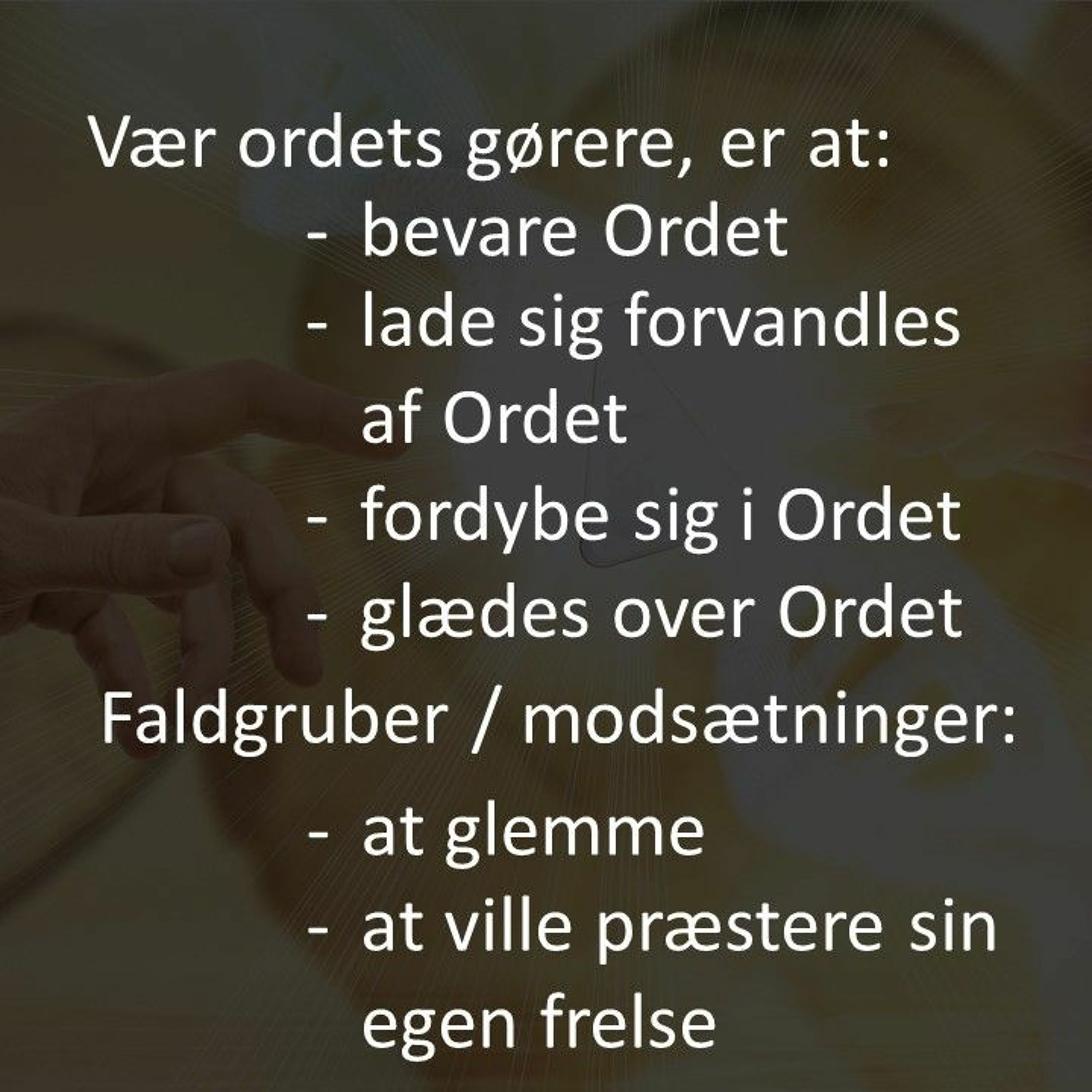 2021-05-09 - Troens reaktion – Vær Ordets gørere, Jak 1,22-25, v. Andreas Rønne Søndberg episode artwork