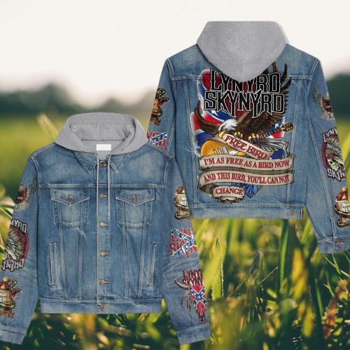 Lynyrd Skynyrd Free Bird Hooded Denim Jacket