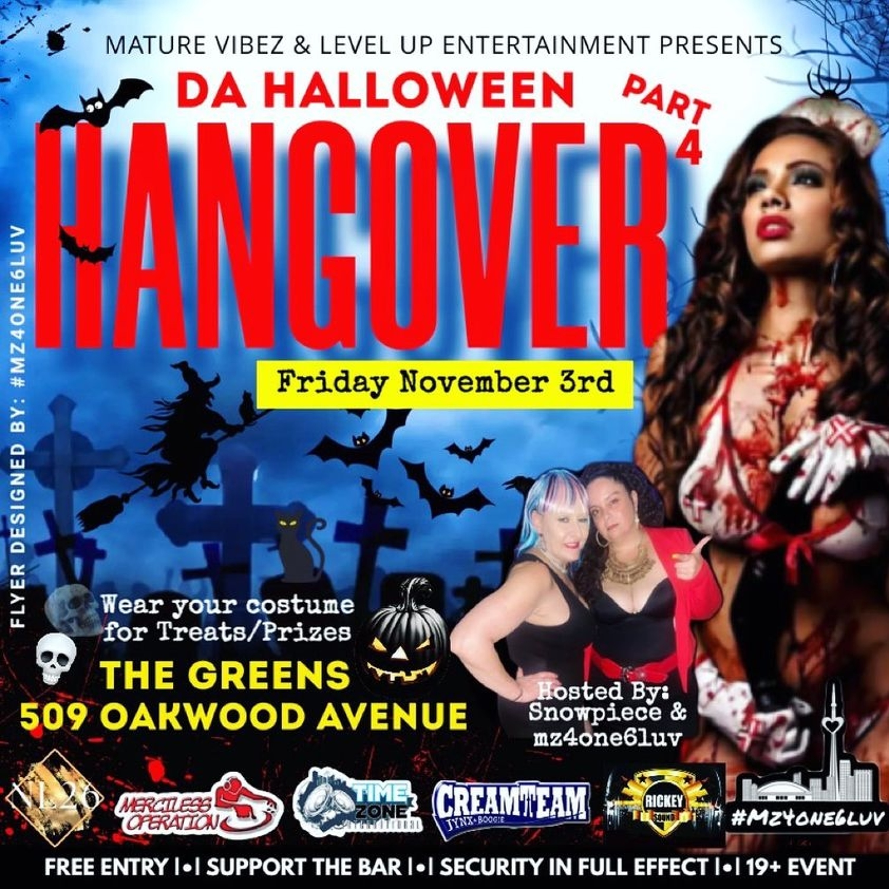 MERCILESS, CREAM TEAM, TIMEZONE INTL LIVE @ HALLOWEEN HANGOVER 11-03-23 (Dancehall, Hiphop, R&B)
