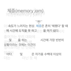 체증(memory jam)