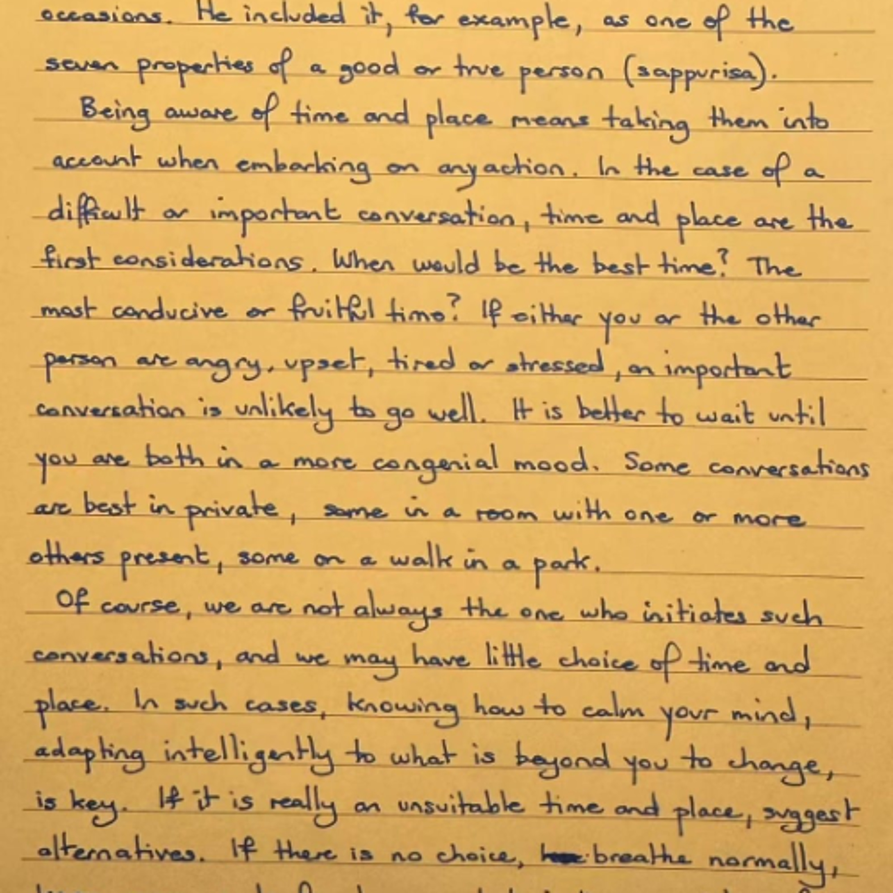 Foglietto Giallo del 23 agosto 2025 sulla consapevolezza del tempo e del luogo